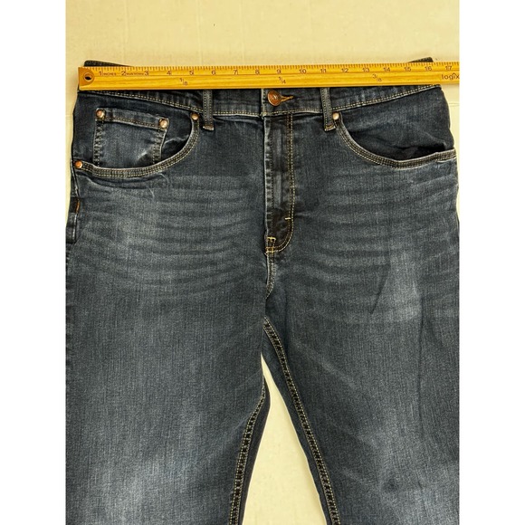 Wrangler Men's Slim Straight‎ Blue Jeans Size 34W 32L - Picture 7 of 9